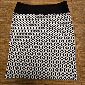 TRISISTO Femme Women's Cotton Blend Stretch Pencil Skirt - Black/White - Size 12